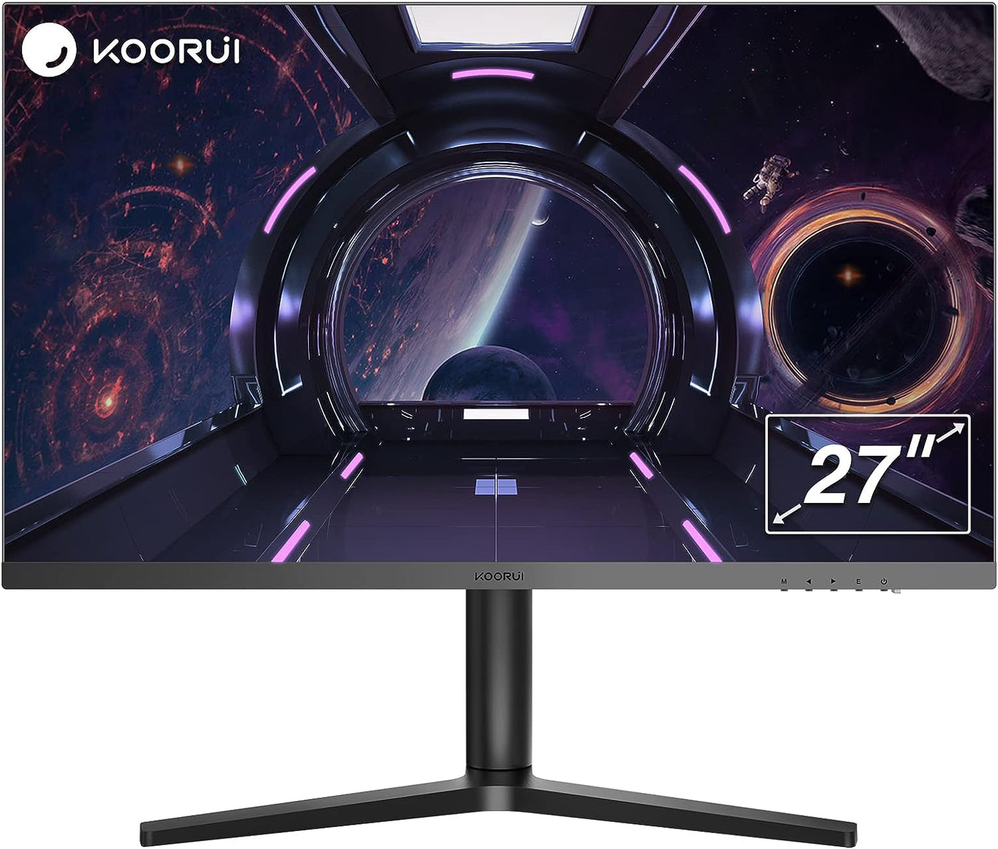 27-Inch FHD Monitor with Fast IPS Display (1920x1080, 165Hz, 1ms, DCI-P3 90%, DP 1.2, HDMI 1.4, Type-C Audio, 300 cd/m²), Adjustable Stand, Ultra-Narrow Bezel, Black and Blue