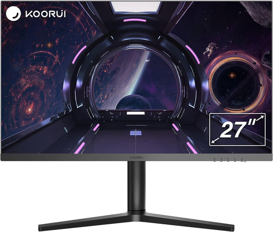27-Inch FHD Monitor with Fast IPS Display (1920x1080, 165Hz, 1ms, DCI-P3 90%, DP 1.2, HDMI 1.4, Type-C Audio, 300 cd/m²), Adjustable Stand, Ultra-Narrow Bezel, Black and Blue