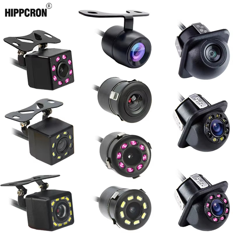 HD Waterproof CCD Rear View Camera with 8 LED Night Vision for Enhanced Reversing and Parking Assistance