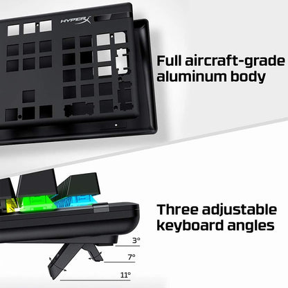 Alloy Origins Mechanical Gaming Keyboard with Software-Controlled Lighting and Macro Customization, Compact Design, RGB LED Backlighting, Linear Red Switch (Black)