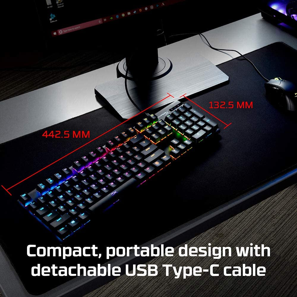 Alloy Origins Mechanical Gaming Keyboard with Software-Controlled Lighting and Macro Customization, Compact Design, RGB LED Backlighting, Linear Red Switch (Black)