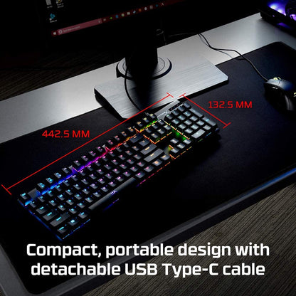 Alloy Origins Mechanical Gaming Keyboard with Software-Controlled Lighting and Macro Customization, Compact Design, RGB LED Backlighting, Linear Red Switch (Black)