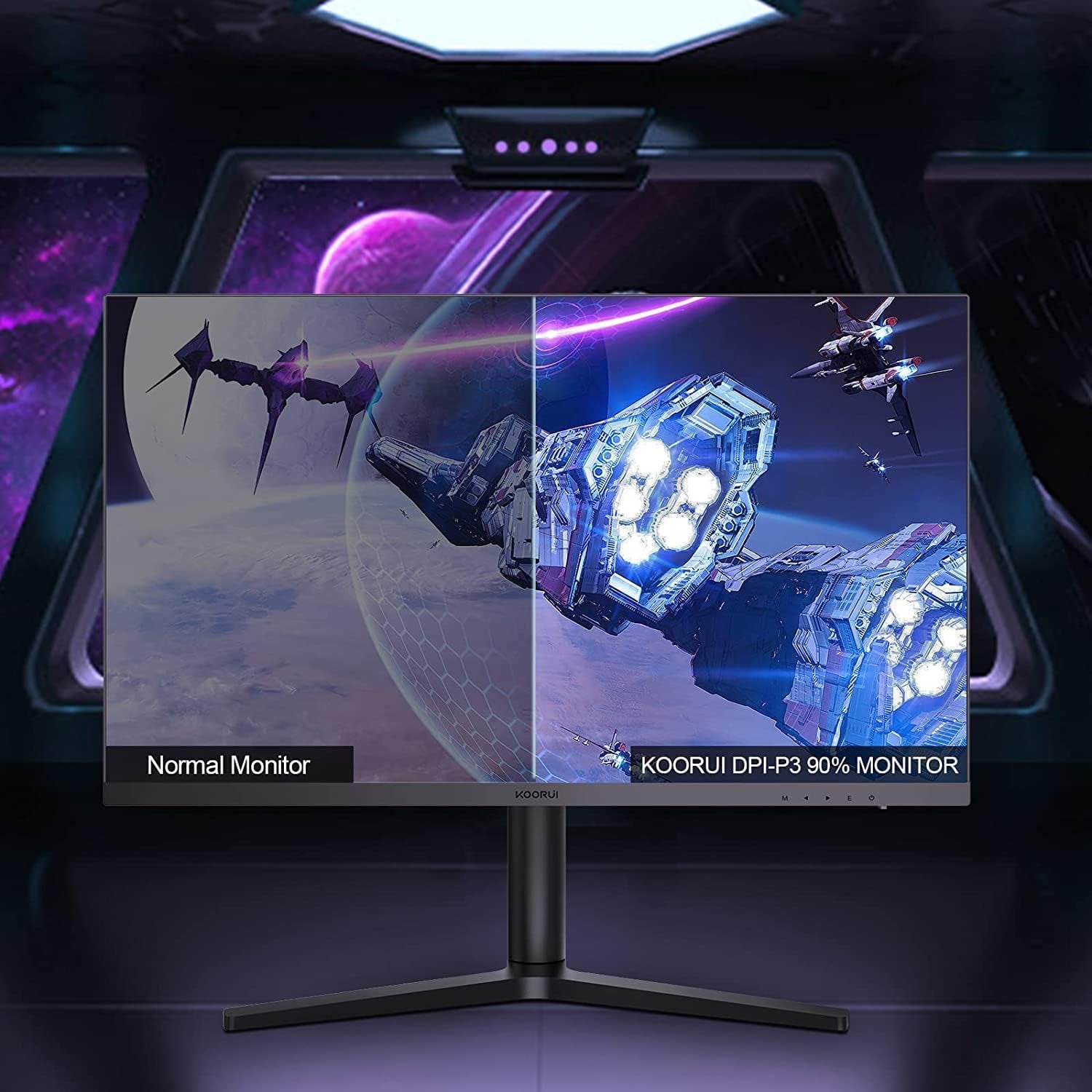 27-Inch FHD Monitor with Fast IPS Display (1920x1080, 165Hz, 1ms, DCI-P3 90%, DP 1.2, HDMI 1.4, Type-C Audio, 300 cd/m²), Adjustable Stand, Ultra-Narrow Bezel, Black and Blue