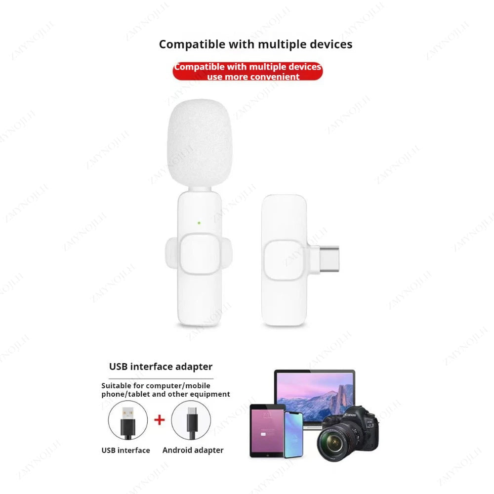 Wireless Lavalier Microphone – Plug & Play for iPhone and Android