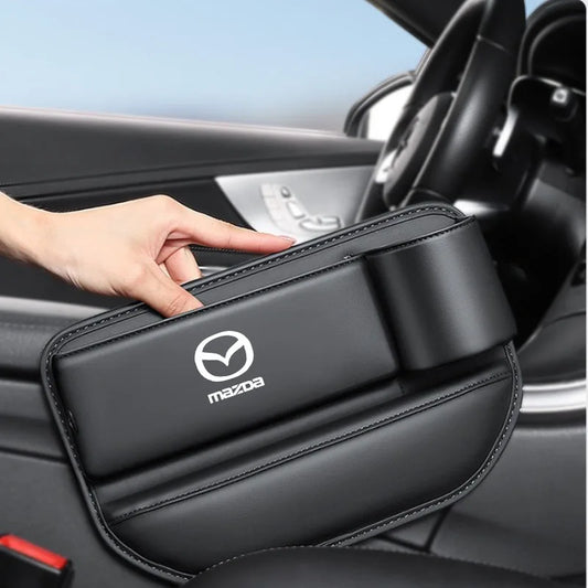 Car Seat Gap Filler – Leather Storage Box with Cup Holder