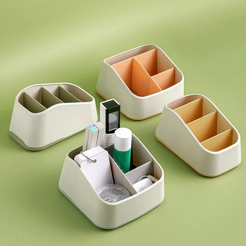 Remote Control Holder – 4-Slot Desktop Organizer for TV Remotes