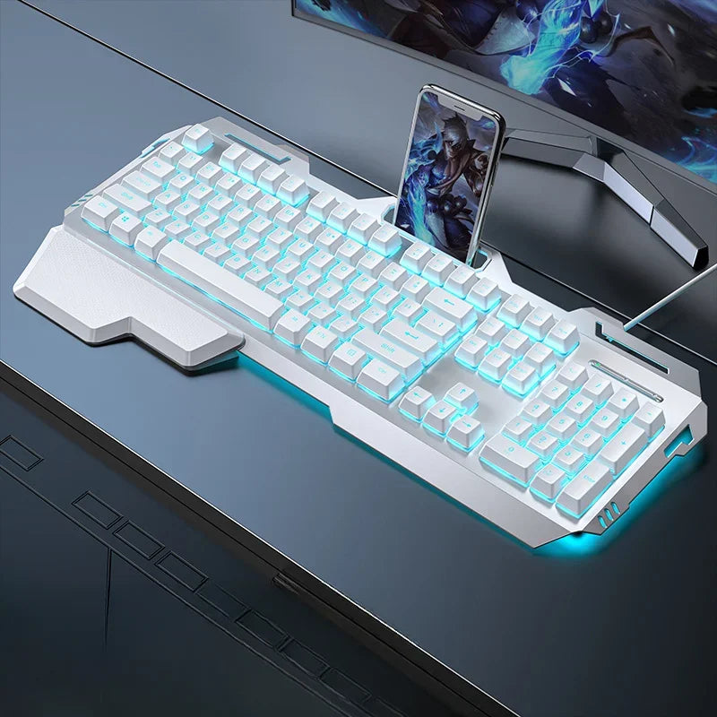 RGB Backlit Gaming Keyboard with Wrist Rest