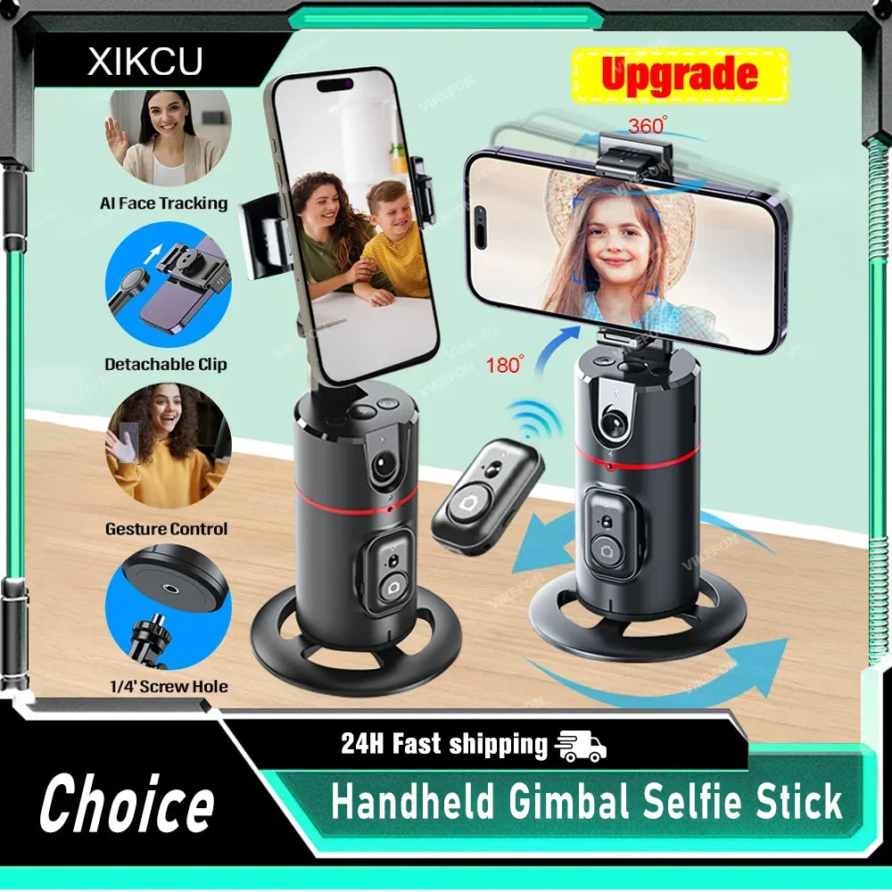 AI Auto-Tracking Phone Gimbal – Steady Videos for Content Creators