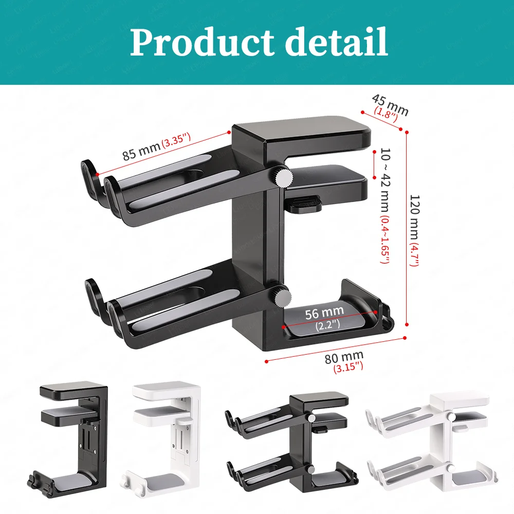 2-in-1 Gaming Headphone Stand with USB Ports