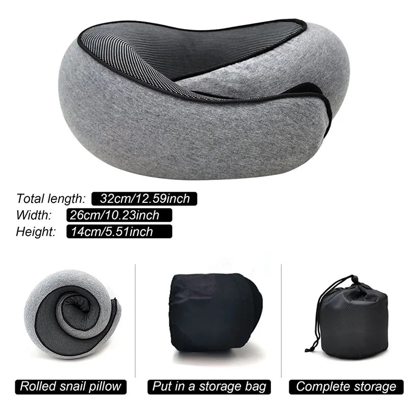 Memory Foam Travel Neck Pillow – Adjustable U-Shaped Support