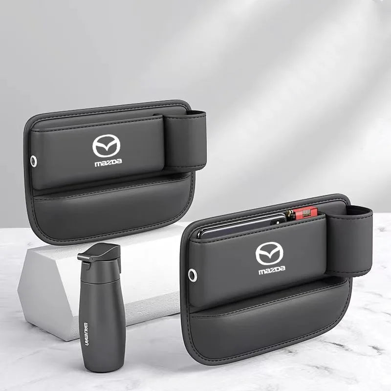 Car Seat Gap Filler – Leather Storage Box with Cup Holder