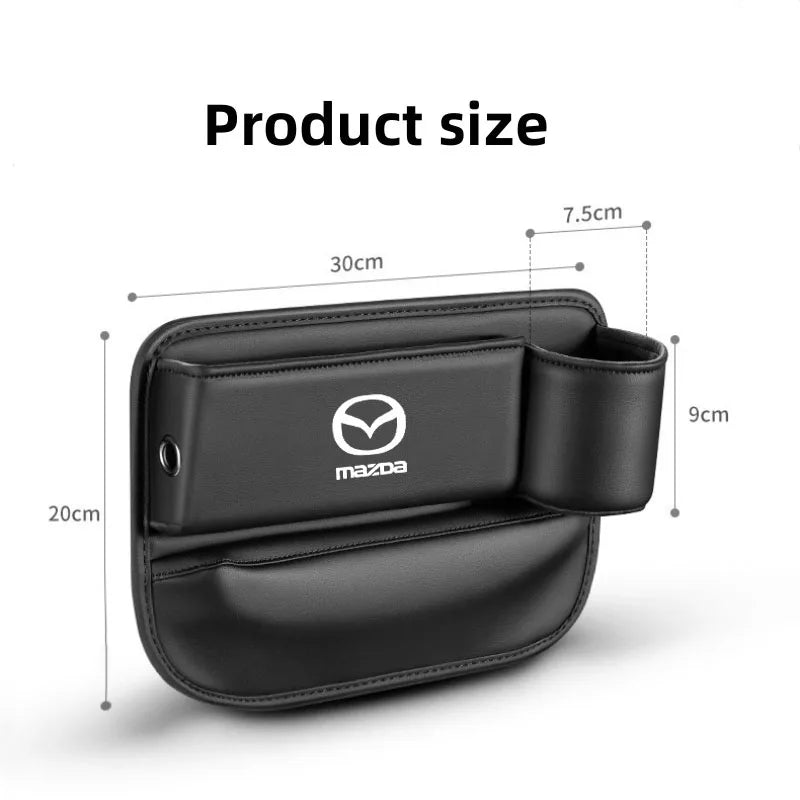Car Seat Gap Filler – Leather Storage Box with Cup Holder