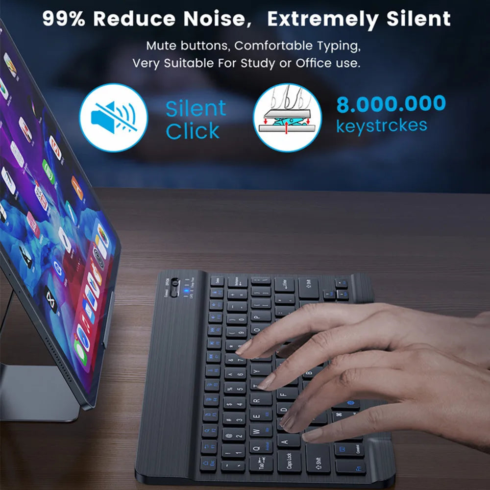Wireless Mini Keyboard and Mouse Combo – 10-Inch Compact