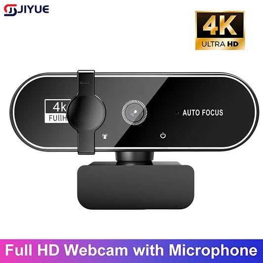 4K Webcam with Autofocus and Microphone – HD Streaming Camera