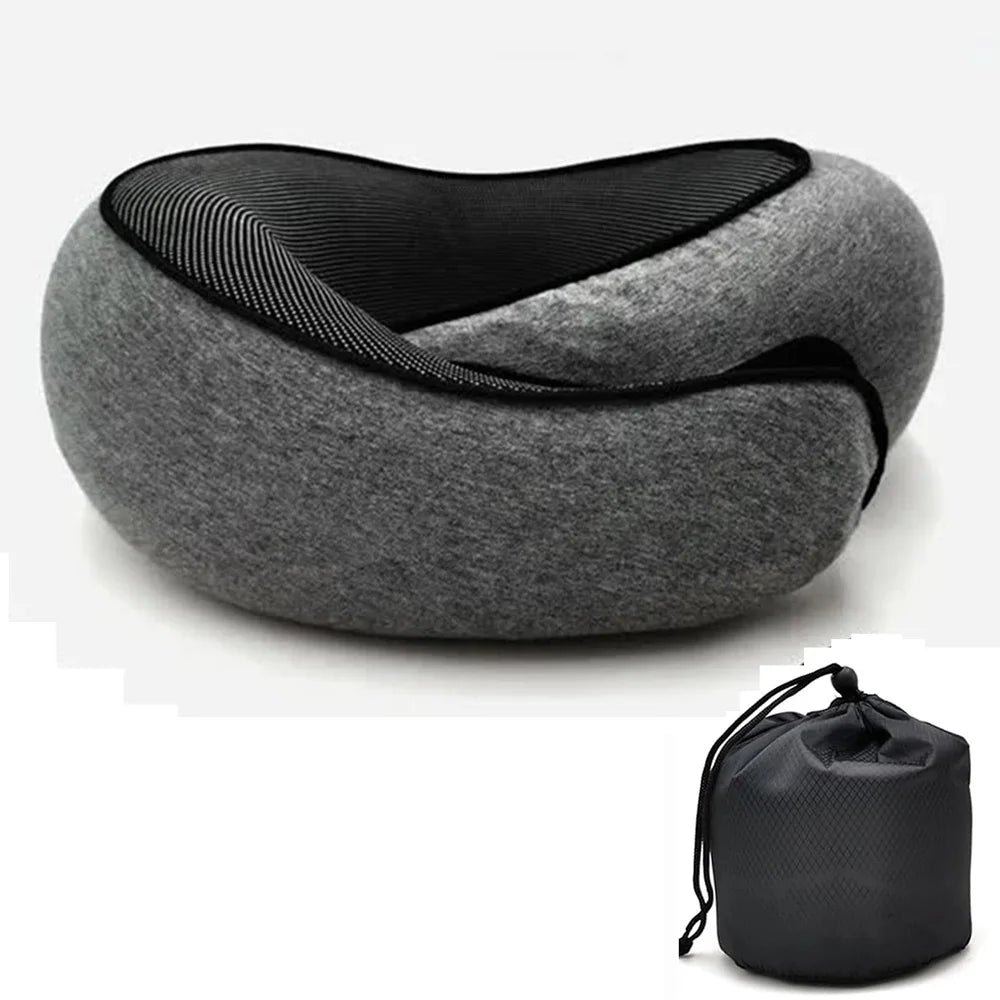 Memory Foam Travel Neck Pillow – Adjustable U-Shaped Support