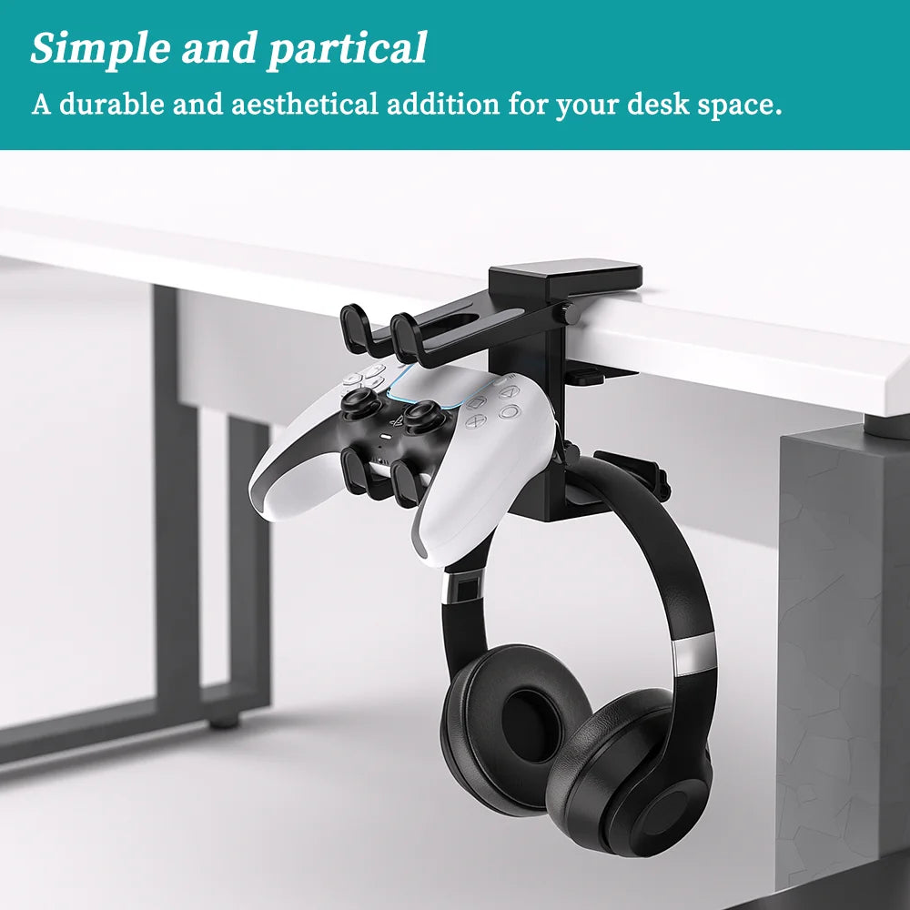 2-in-1 Gaming Headphone Stand with USB Ports