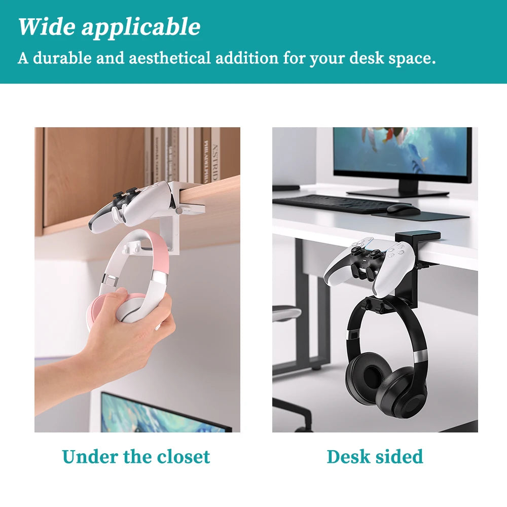 2-in-1 Gaming Headphone Stand with USB Ports