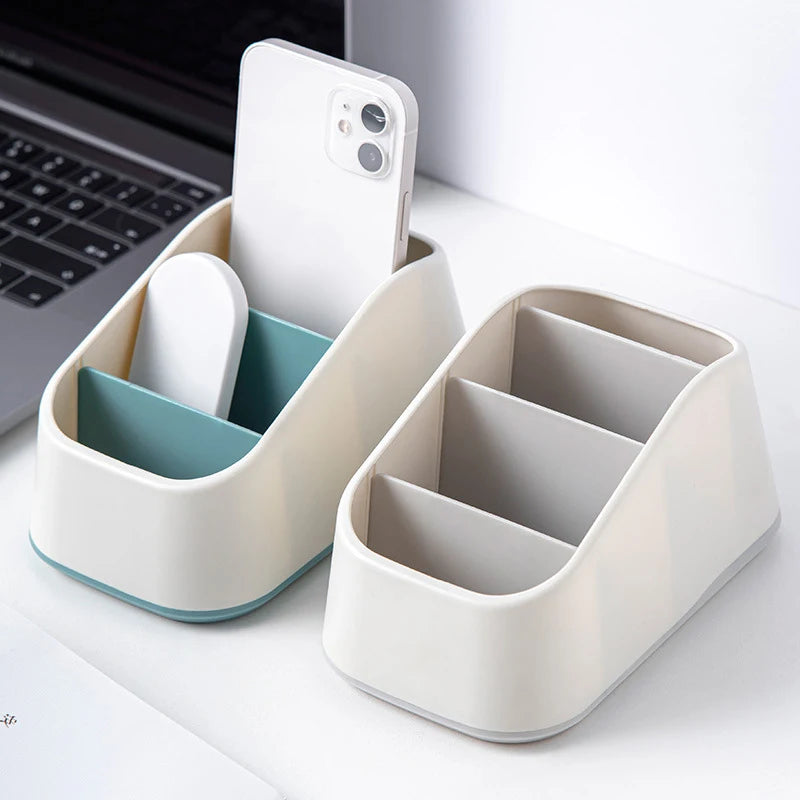 Remote Control Holder – 4-Slot Desktop Organizer for TV Remotes