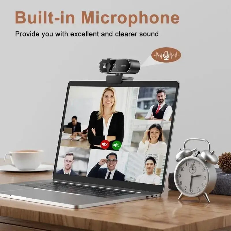 4K Webcam with Autofocus and Microphone – HD Streaming Camera