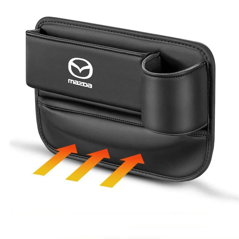 Car Seat Gap Filler – Leather Storage Box with Cup Holder