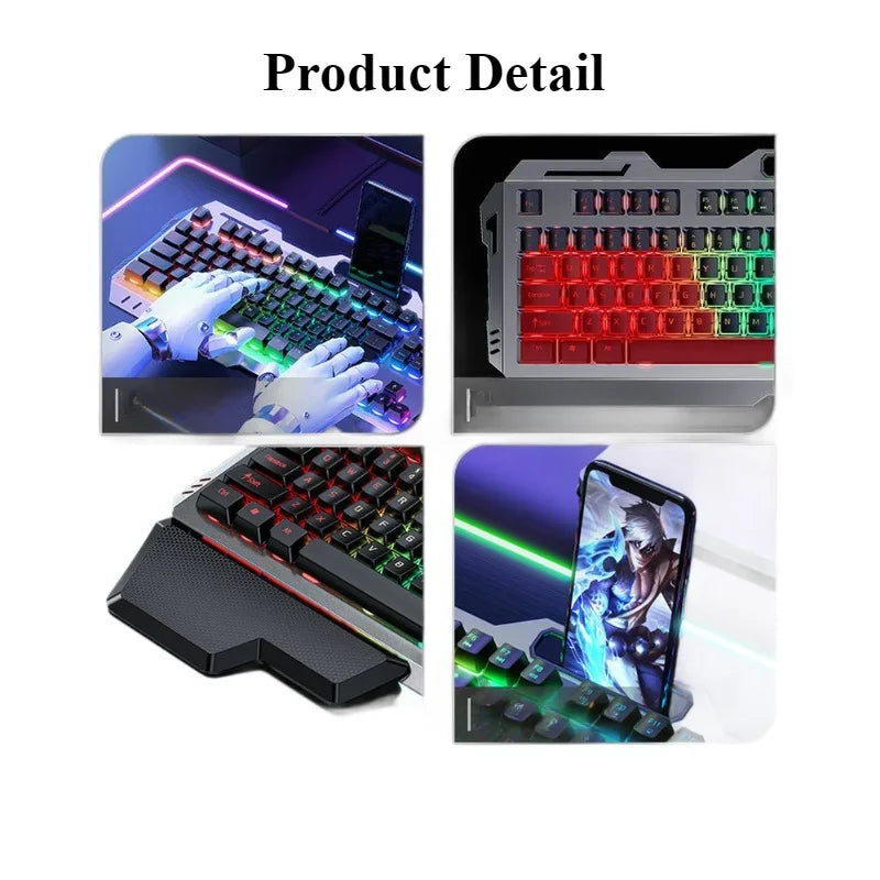 RGB Backlit Gaming Keyboard with Wrist Rest