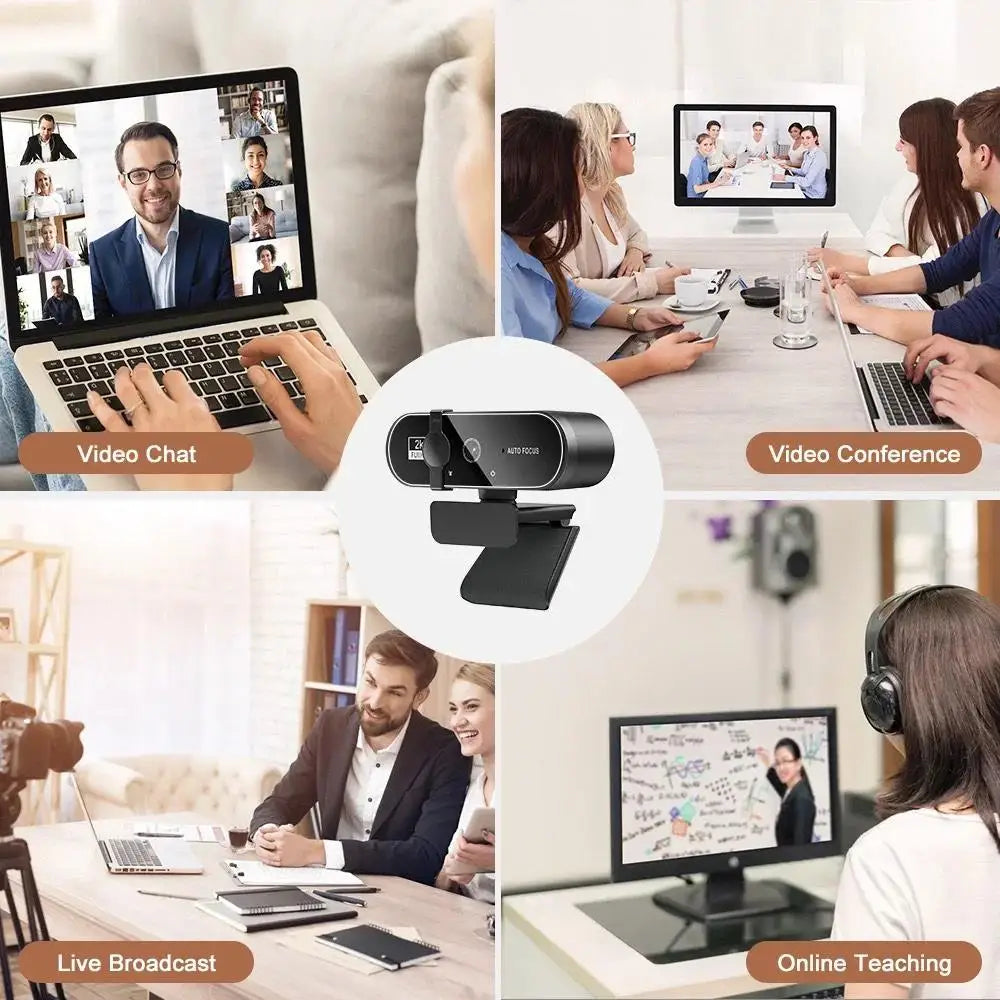 4K Webcam with Autofocus and Microphone – HD Streaming Camera