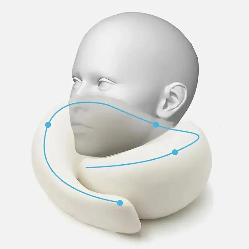 Memory Foam Travel Neck Pillow – Adjustable U-Shaped Support