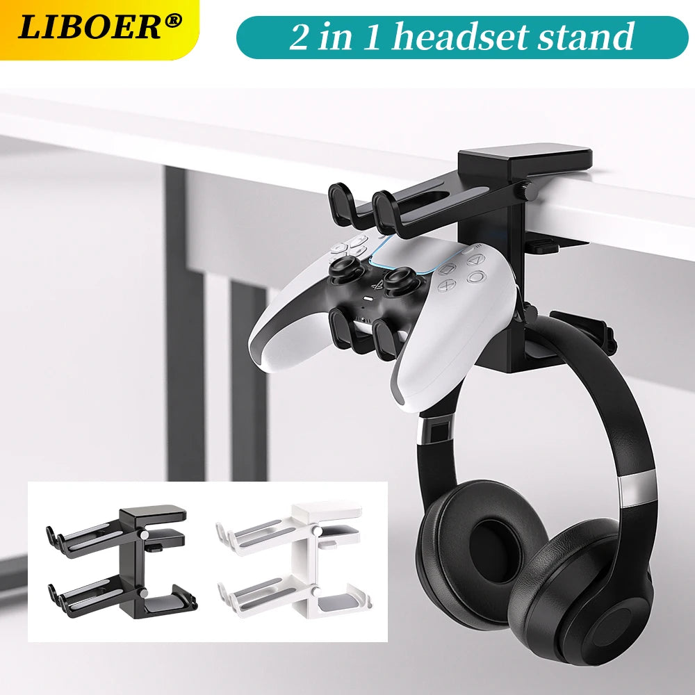 2-in-1 Gaming Headphone Stand with USB Ports