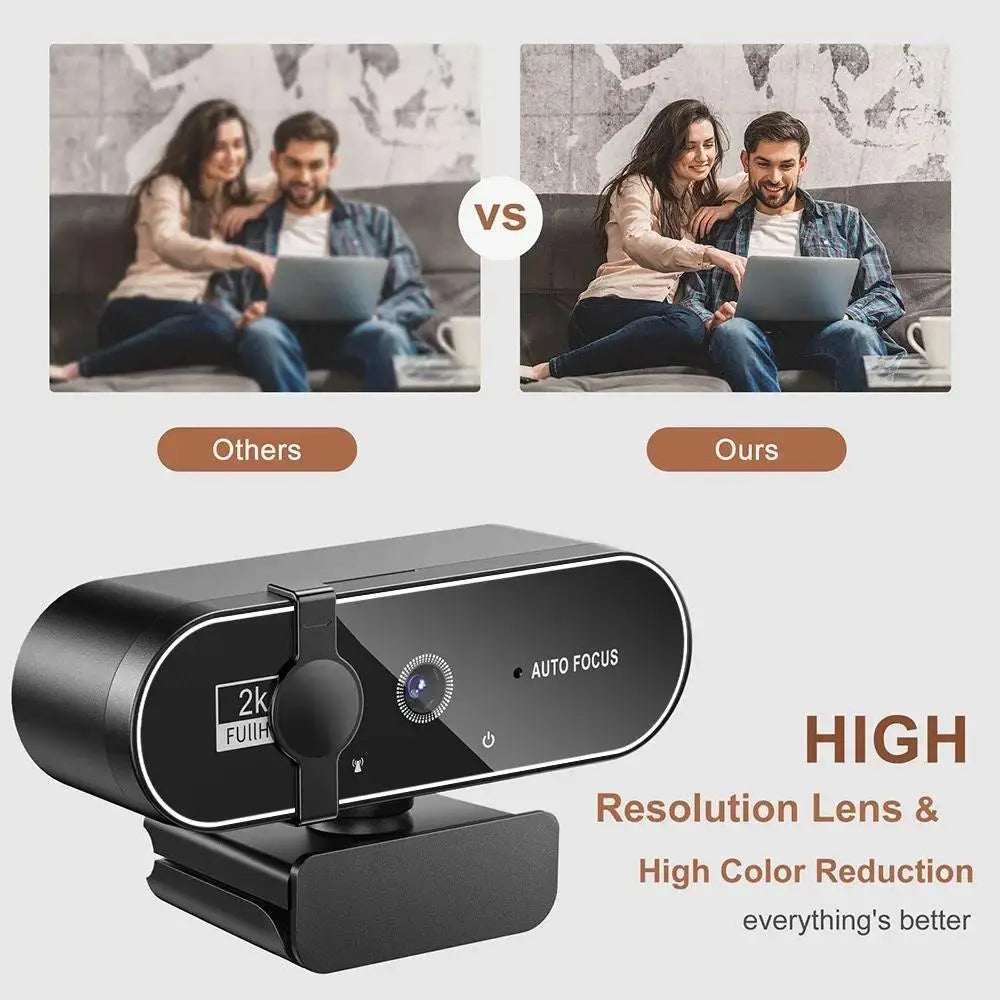 4K Webcam with Autofocus and Microphone – HD Streaming Camera