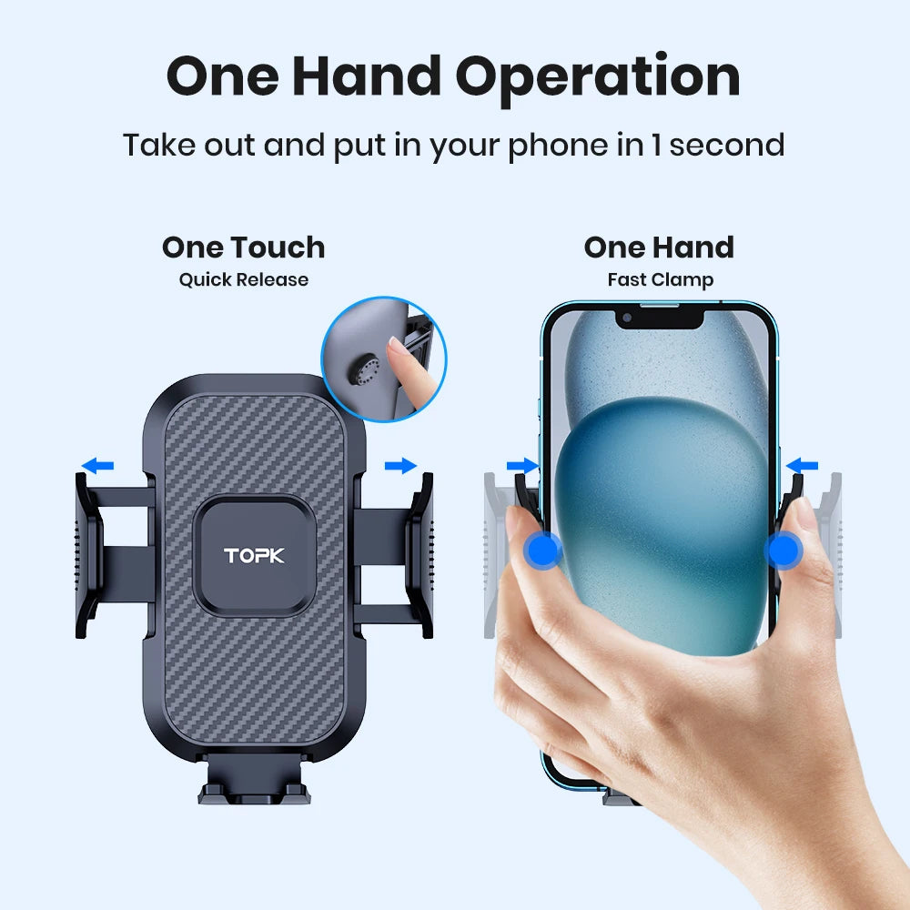 Auto-Locking Car Phone Mount – Fits Any Air Vent