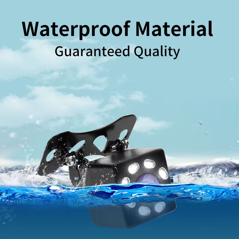 HD Waterproof CCD Rear View Camera with 8 LED Night Vision for Enhanced Reversing and Parking Assistance