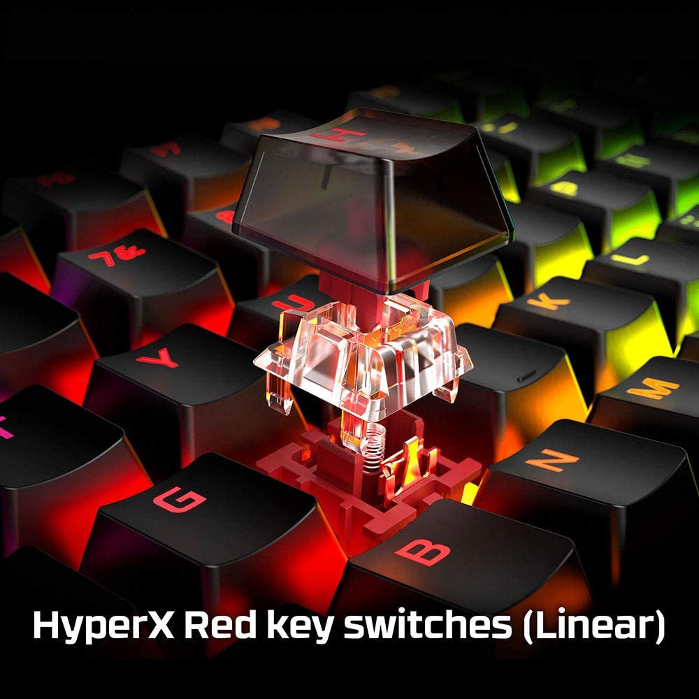 Alloy Origins Mechanical Gaming Keyboard with Software-Controlled Lighting and Macro Customization, Compact Design, RGB LED Backlighting, Linear Red Switch (Black)