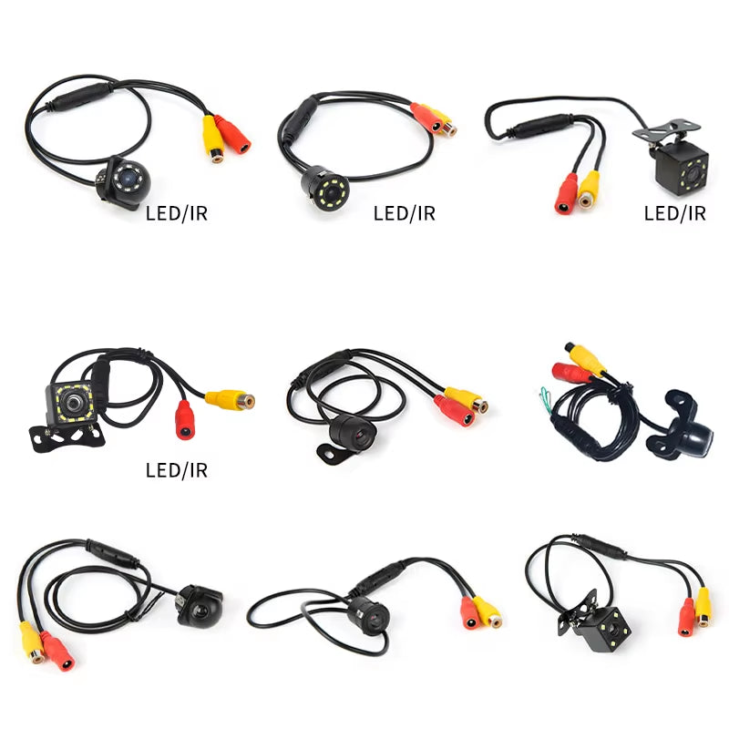 HD Waterproof CCD Rear View Camera with 8 LED Night Vision for Enhanced Reversing and Parking Assistance