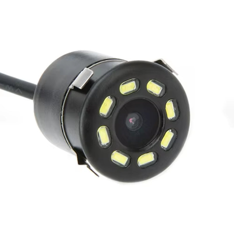 HD Waterproof CCD Rear View Camera with 8 LED Night Vision for Enhanced Reversing and Parking Assistance